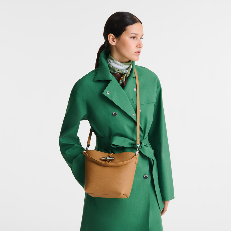 Le Roseau XS Bucket bag Walnut - Leather