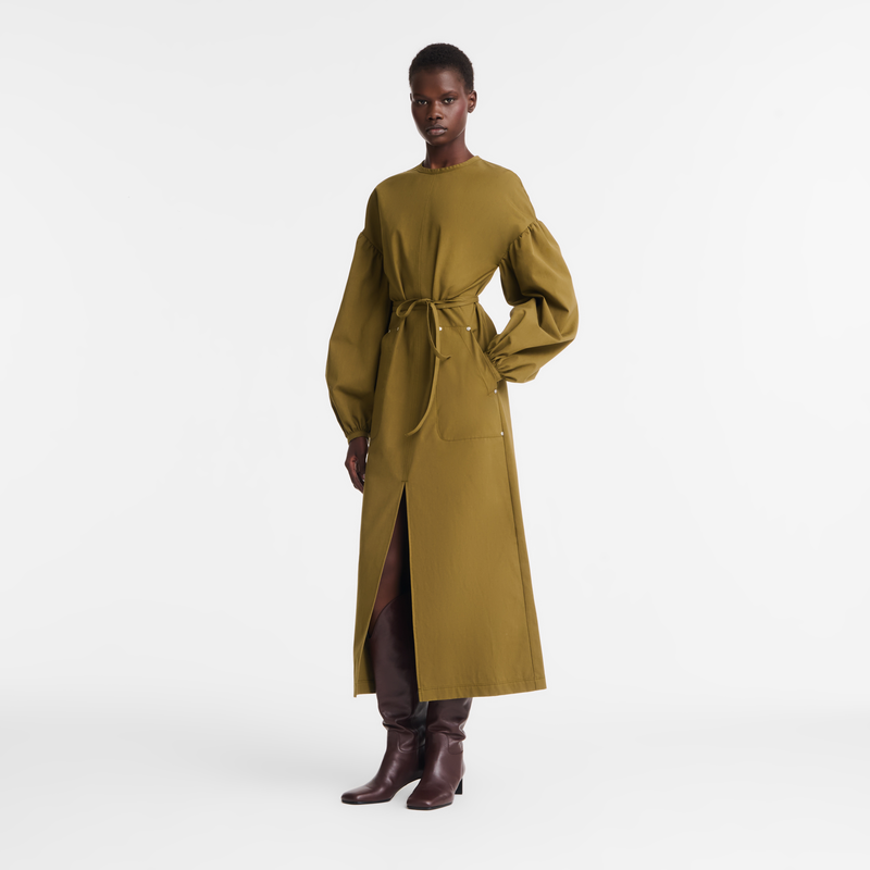 Dress Khaki - Popelin