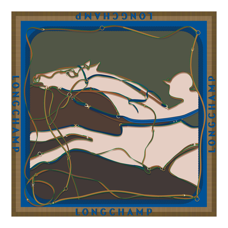 A toute Allure Silk scarf 90 Khaki - Silk