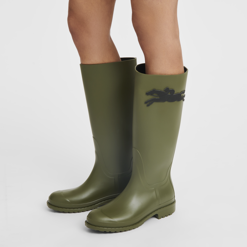 Cheval Longchamp Flat boots Khaki - PVC