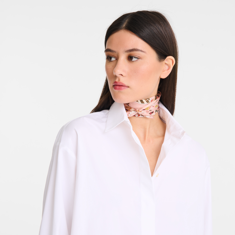 Forêt Longchamp Silk scarf 50 Pink Tea - Silk