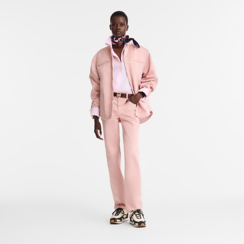 Trousers Pink Tea - Techno satin