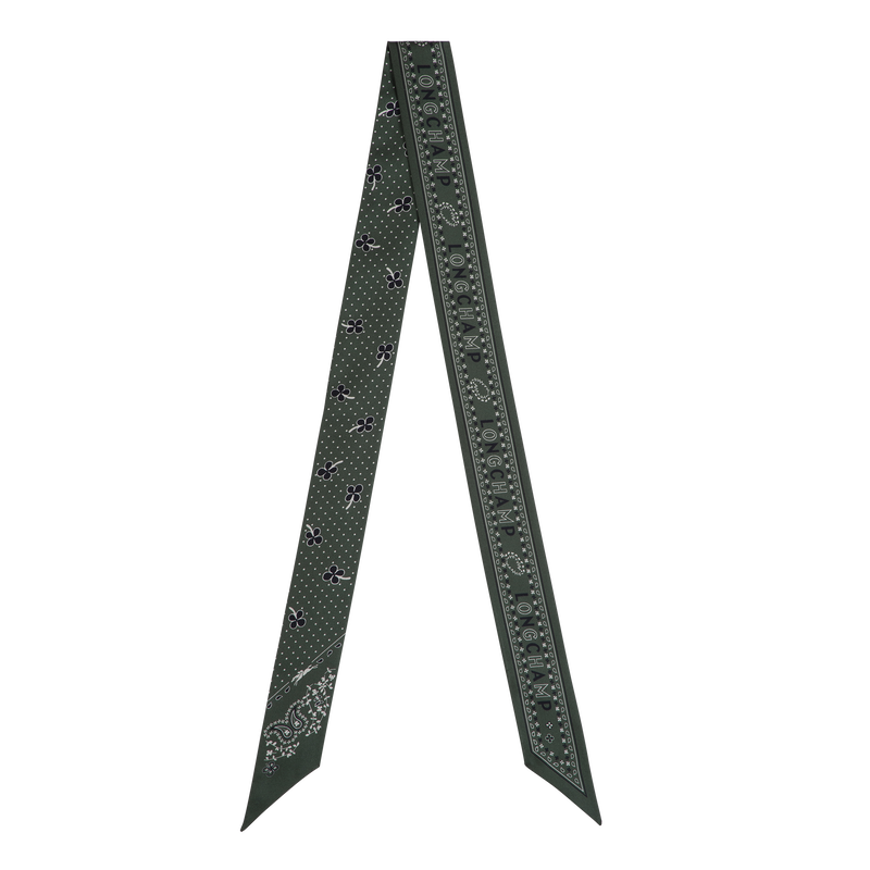 French Bandana Headband British Green - Silk