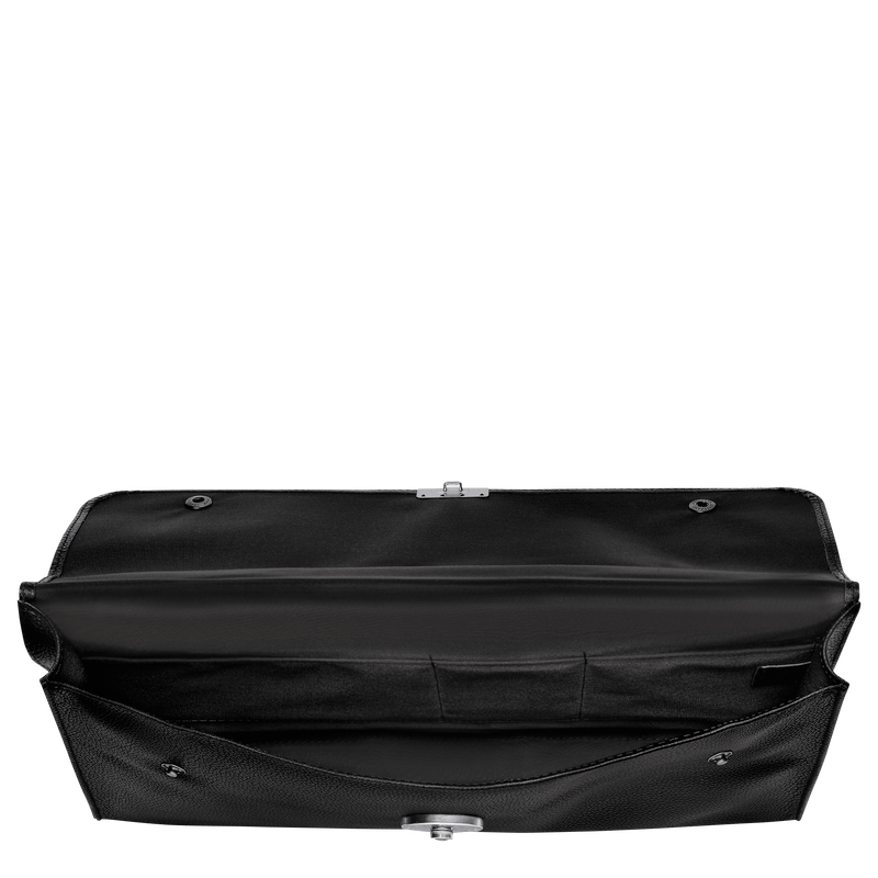 Le Foulonné S Briefcase Black - Leather