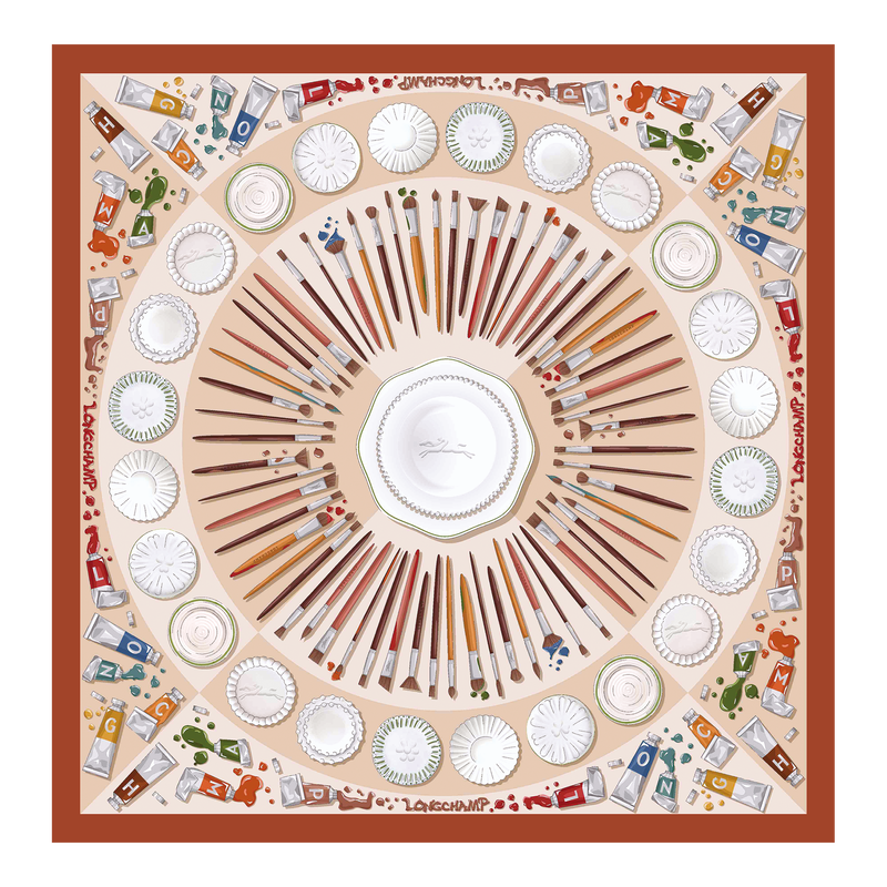 Palette d'Artiste Silk scarf 70 Cashew - Silk