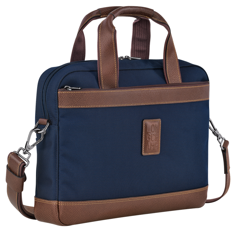 Boxford S Briefcase Blue - Recycled canvas