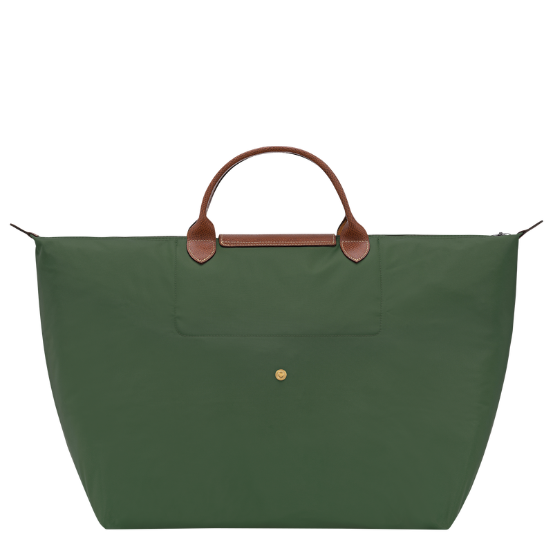 Le Pliage Original L Travel bag British Green - Recycled canvas