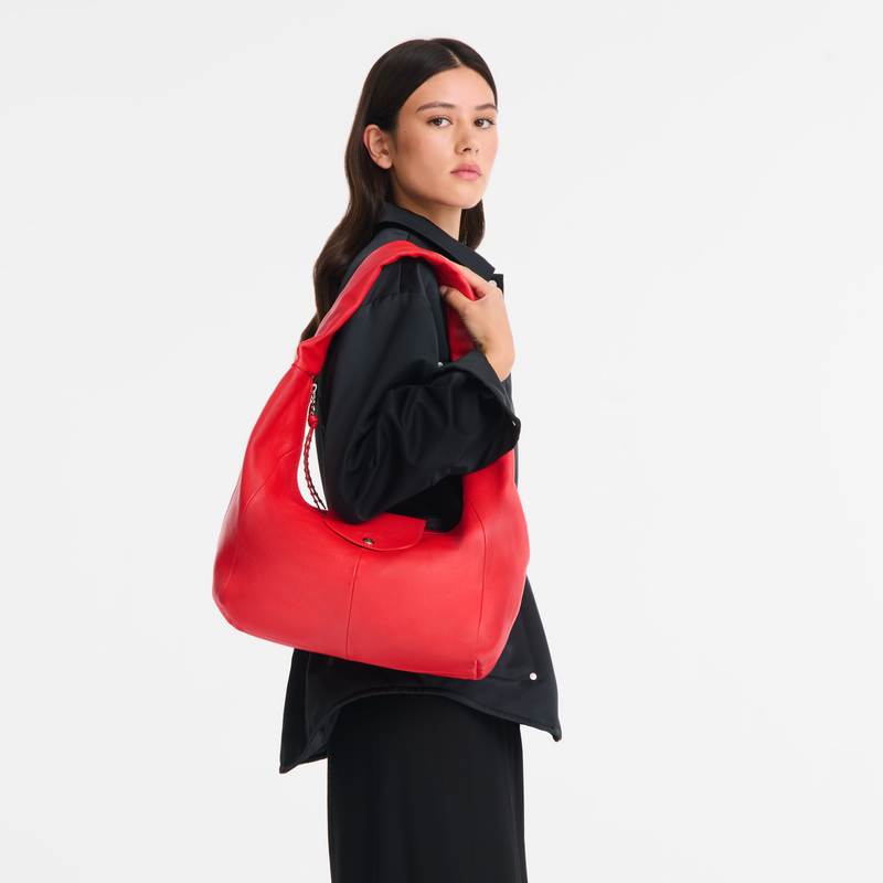 Le Pliage Xtra L Hobo bag Red - Leather