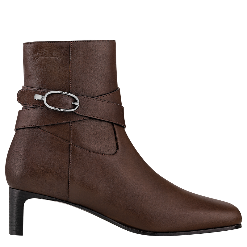 La Cavalière Heeled booties Mocha - Leather