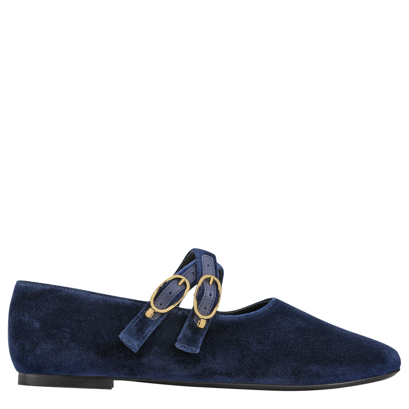 Le Foulonné Ballerinas Navy - Leather