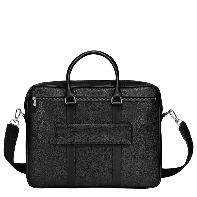 Le Foulonné M Briefcase Black - Leather