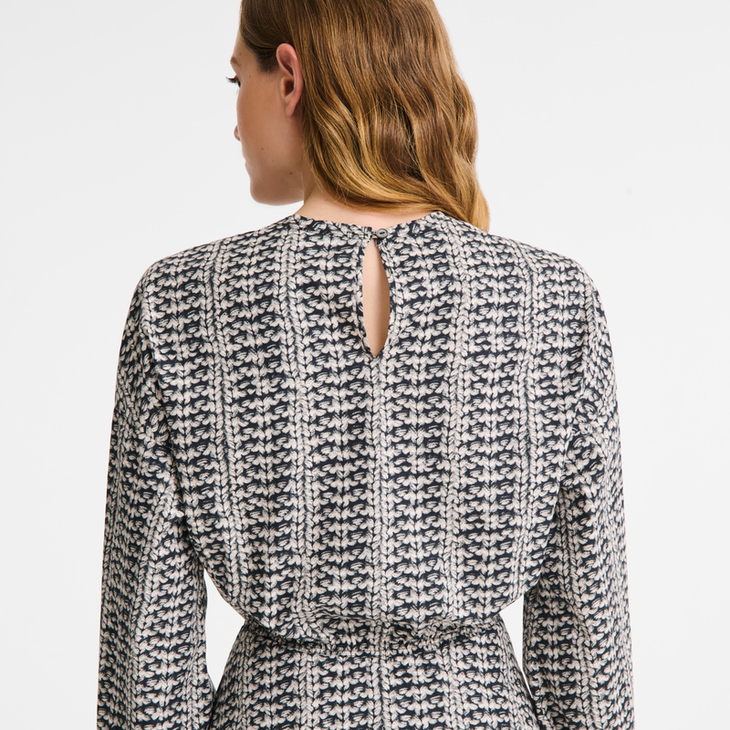 Dress Grey - Printed poplin