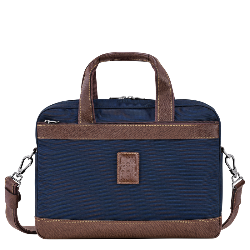 Boxford S Briefcase Blue - Recycled canvas