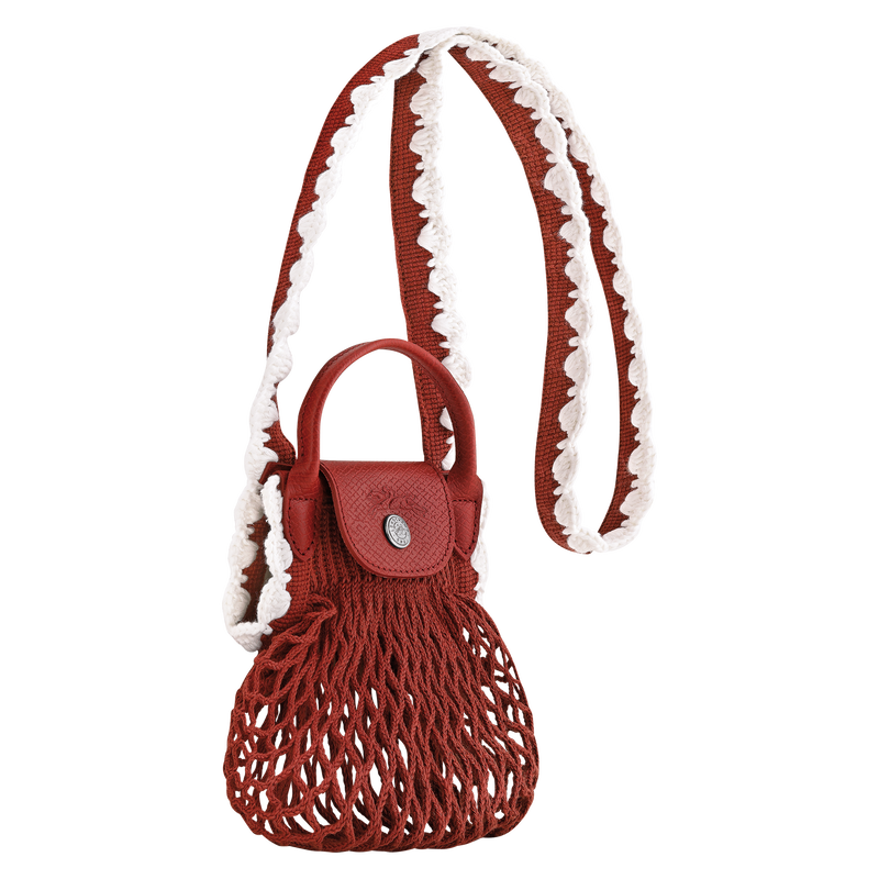 Le Pliage Collection XS Mesh bag Terracotta - Canvas