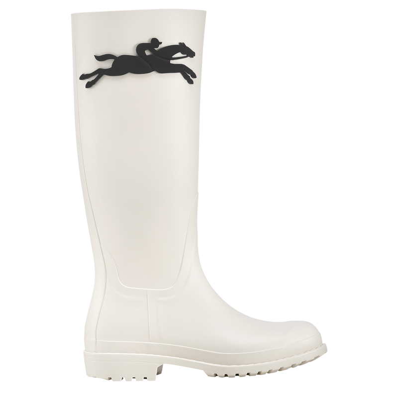 Cheval Longchamp Flat boots Ivory - PVC