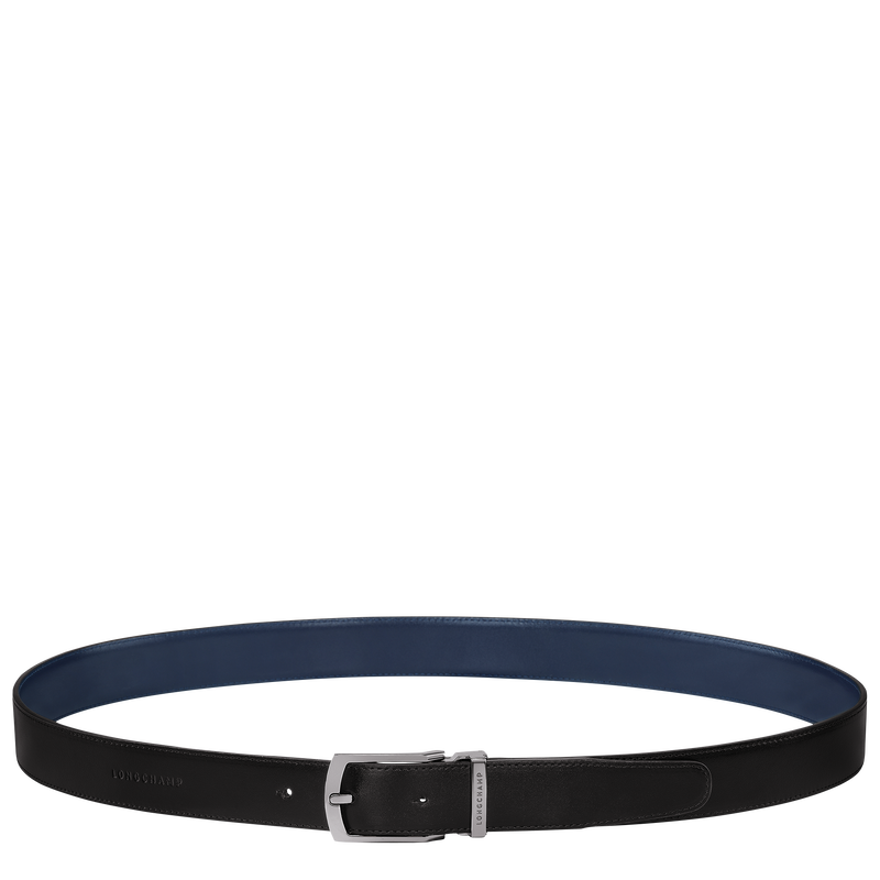 Delta Box Men's belt Black/Navy - Leather