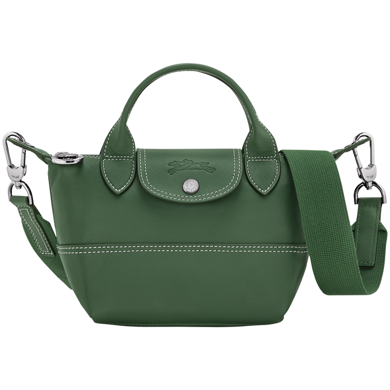 Le Pliage Xtra XS Handbag British Green - Leather