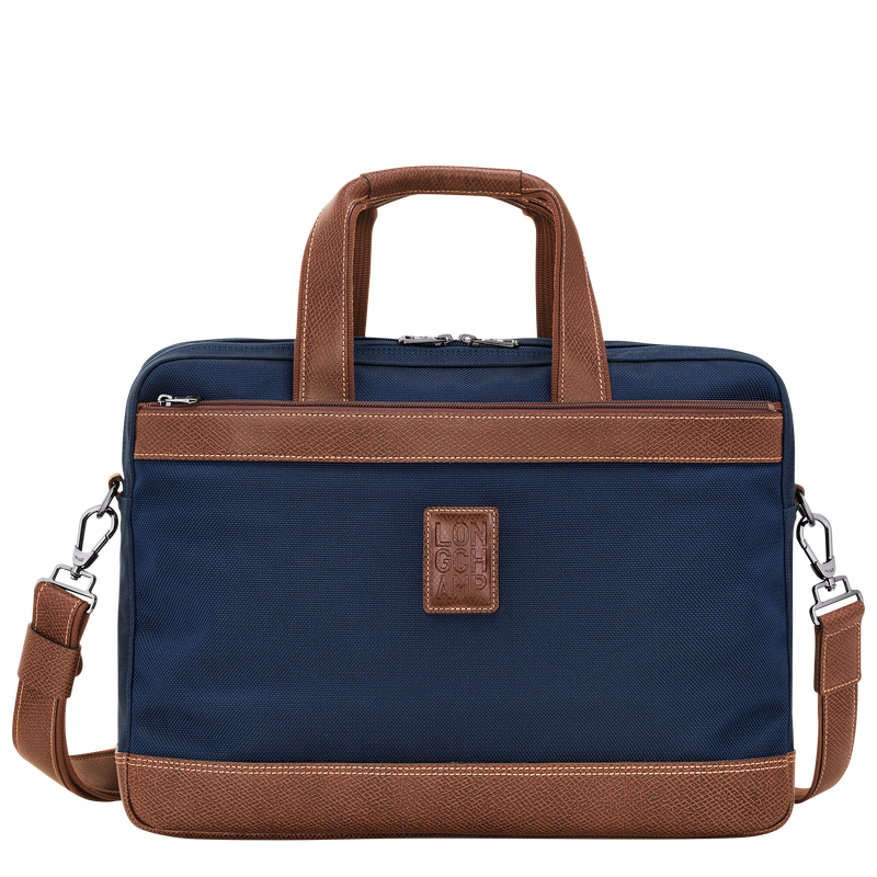 Boxford L Briefcase Blue - Recycled canvas