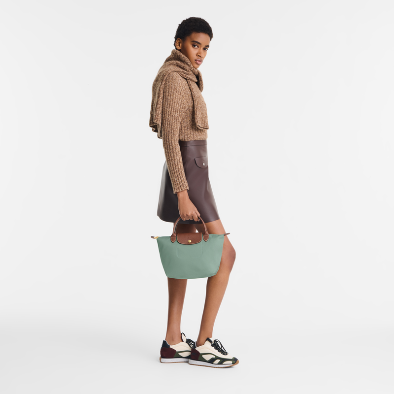 Le Pliage Original S Handbag Celadon - Recycled canvas