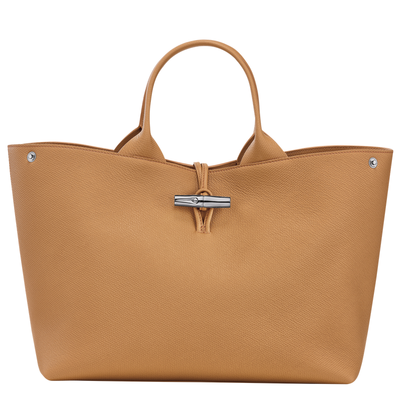 Le Roseau L Handbag Walnut - Leather