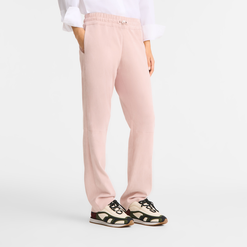 Leather straight pants Pink - Leather