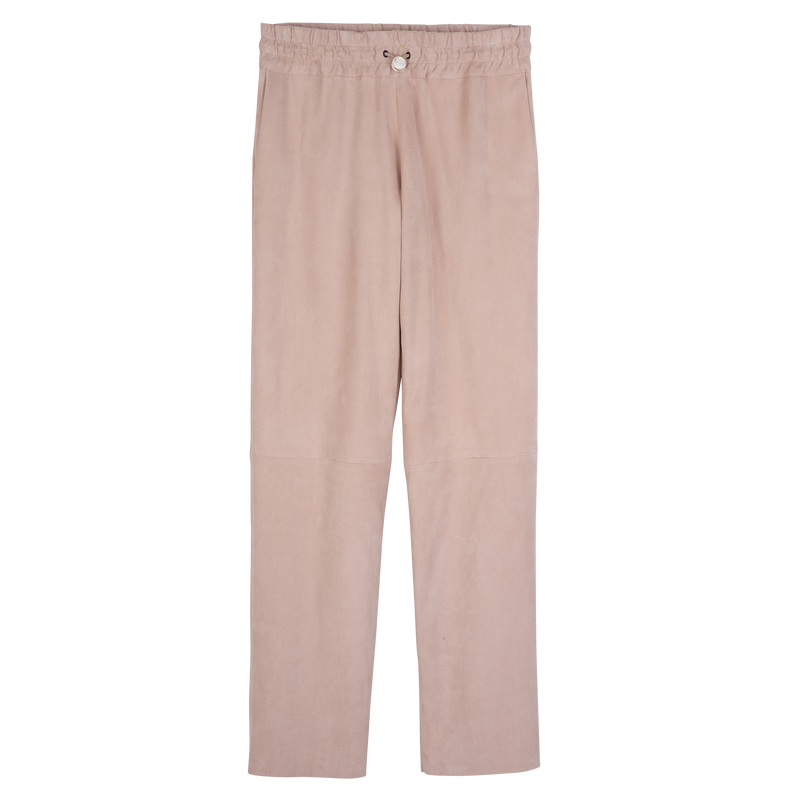 Leather straight pants Pink - Leather