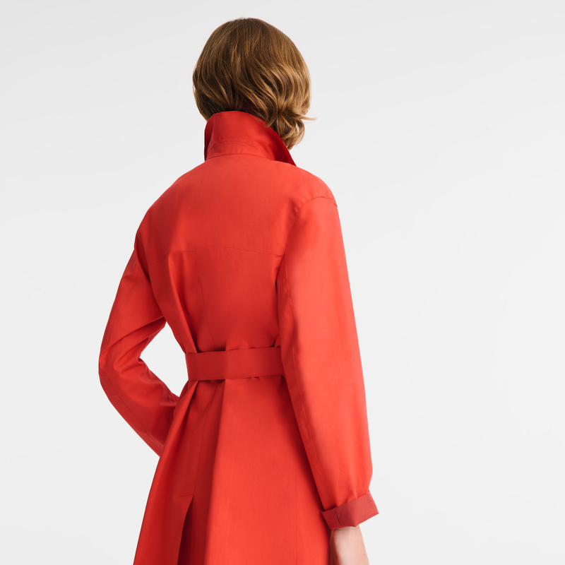 Trench coat Red - Water-repellent technical canvas