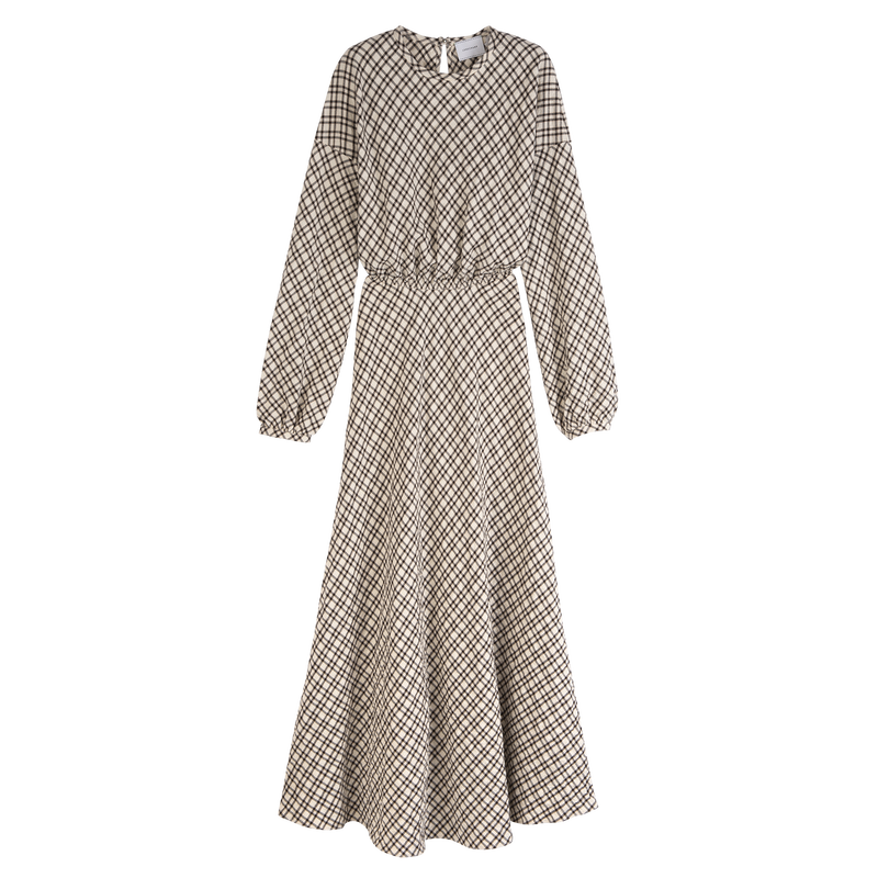 Dress Ecru - Jacquard cotton