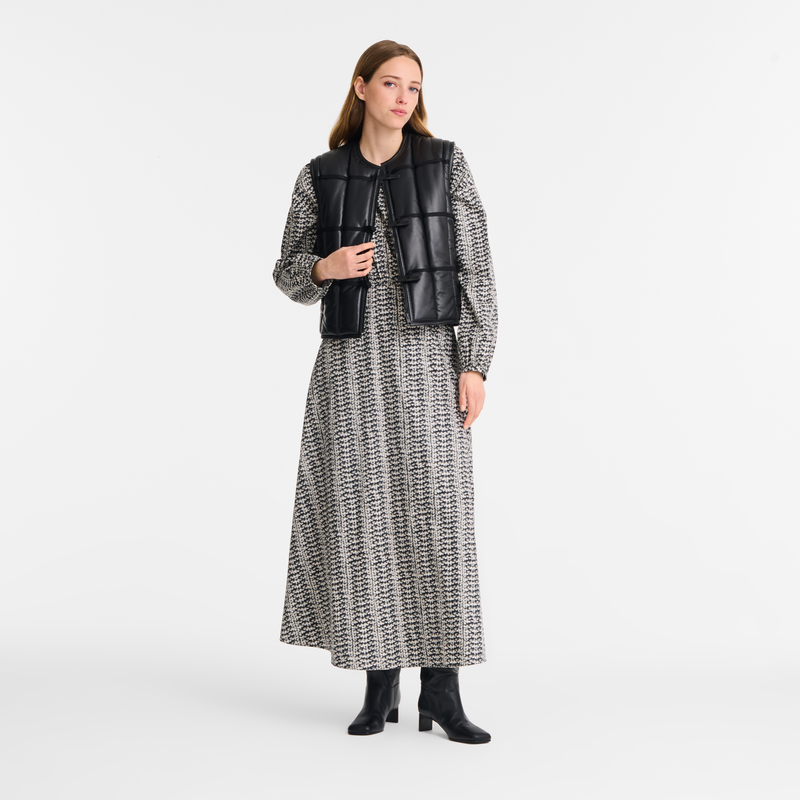 Sleeveless cardigan Black - Leather