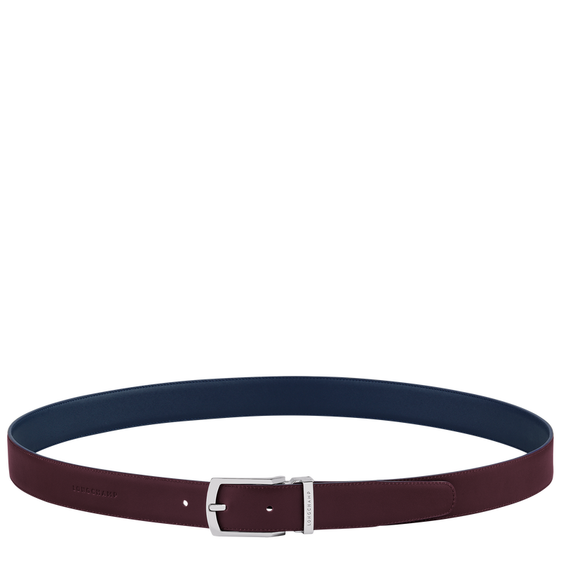 Delta Box Men's belt Navy/Burgundy - Leather