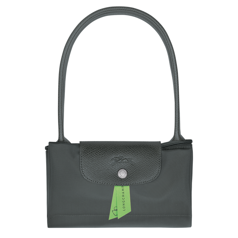 Le Pliage Green M Tote bag Graphite - Recycled canvas