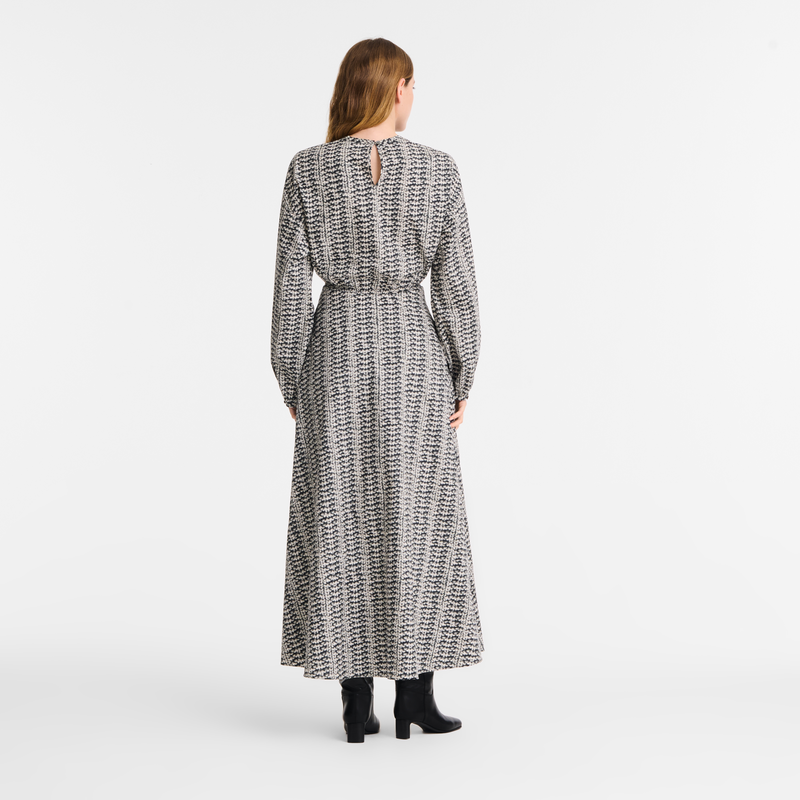 Dress Grey - Printed poplin