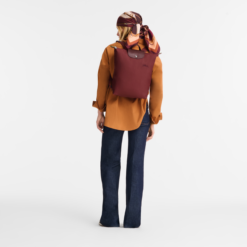 Le Pliage Green M Backpack Pomegranate - Canvas