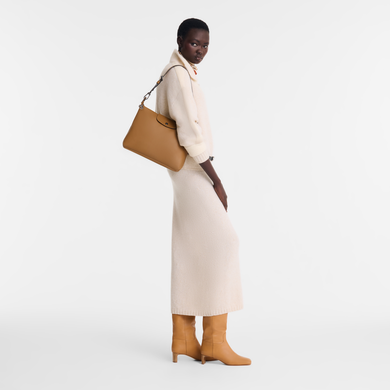 Le Pliage Xtra M Hobo bag Tobacco - Leather