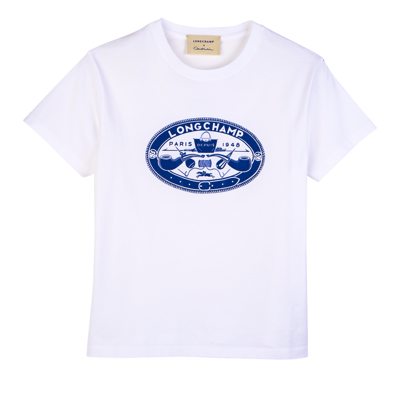 T-shirt White - Printed jersey
