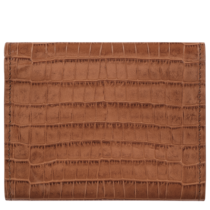 Longchamp Pocket Compact wallet Cashew - Leather