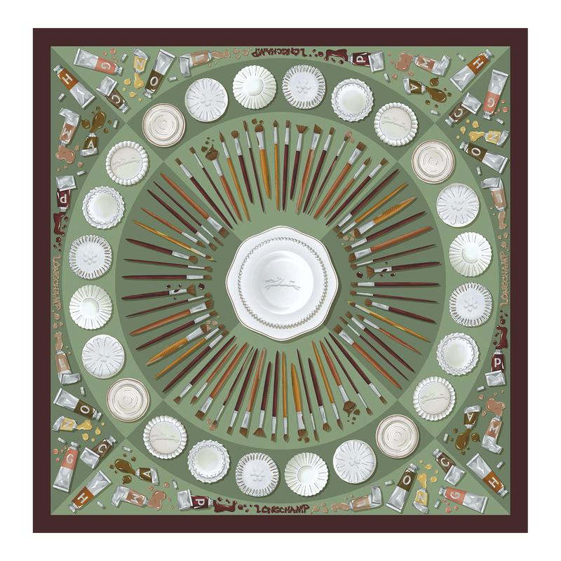 Palette d'Artiste Silk scarf 70 Ebony - Silk