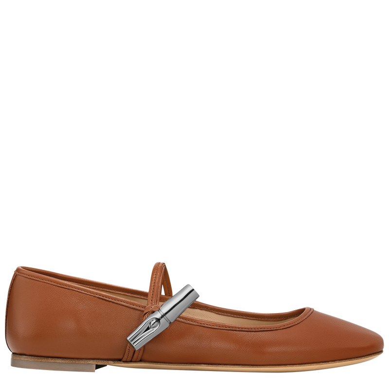 Le Roseau Ballerinas Bark - Leather