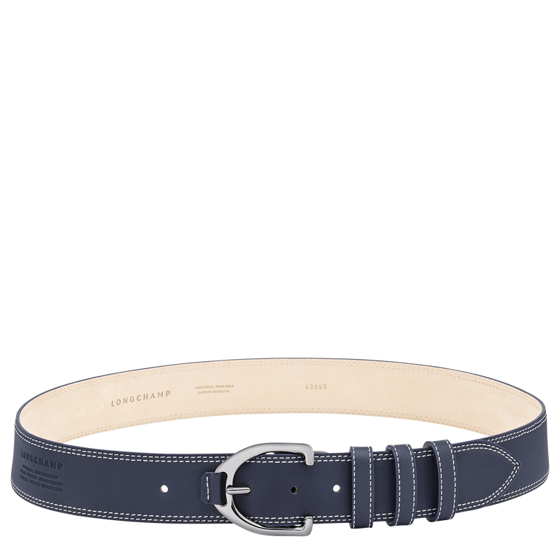 Le Pliage Xtra Ladies' belt Navy - Leather