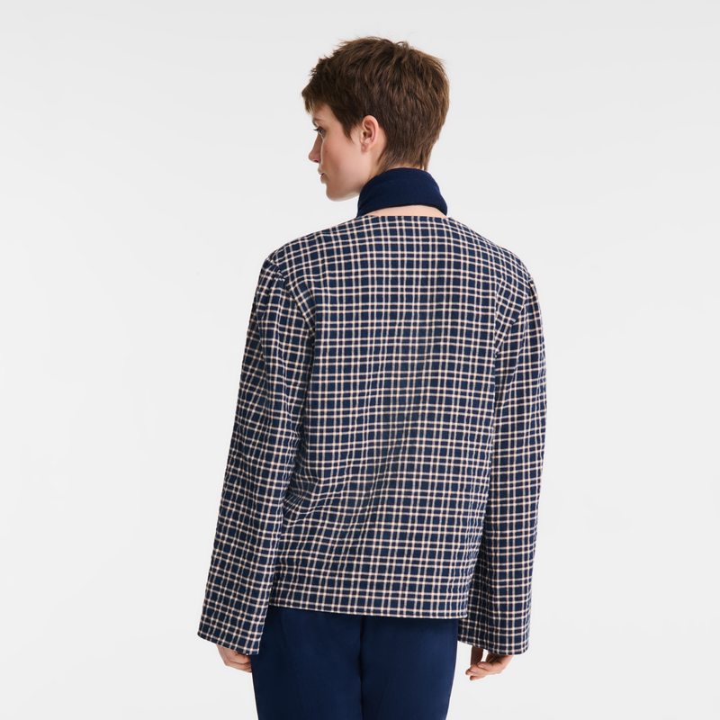 Blouse Navy - Jacquard cotton