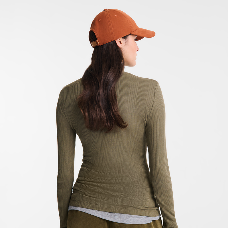 Thin turtleneck sweater Khaki - Jersey