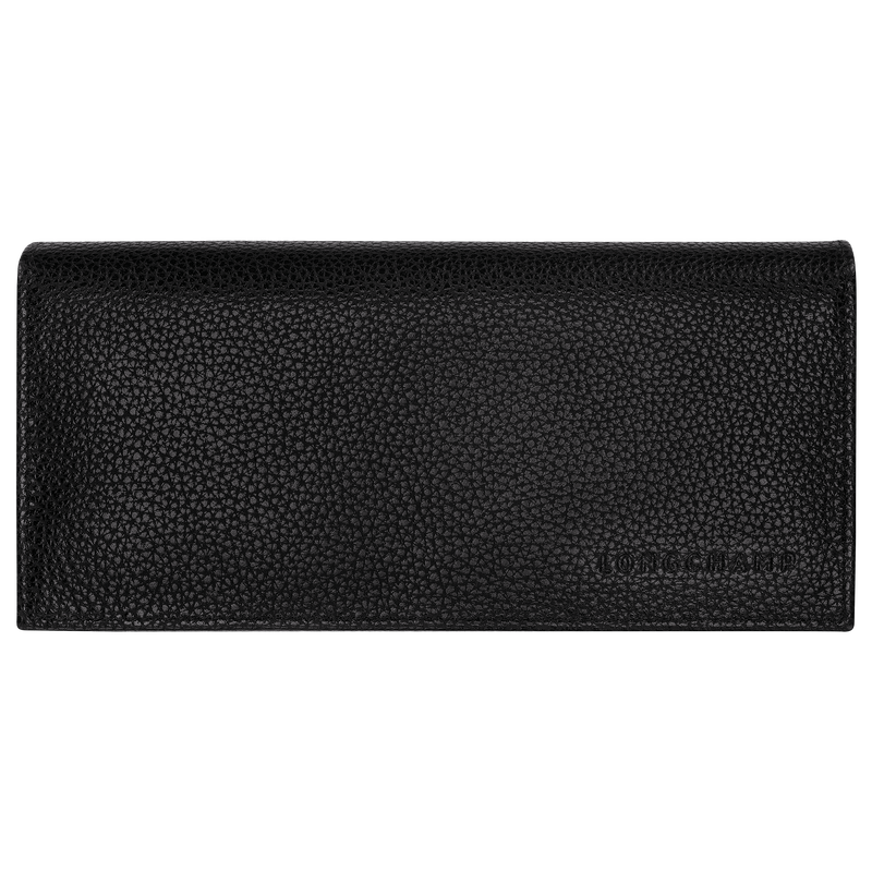 Le Foulonné Long continental wallet Black - Leather