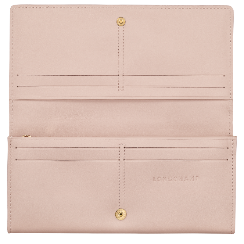 Le Roseau Long continental wallet Petal Pink - Leather