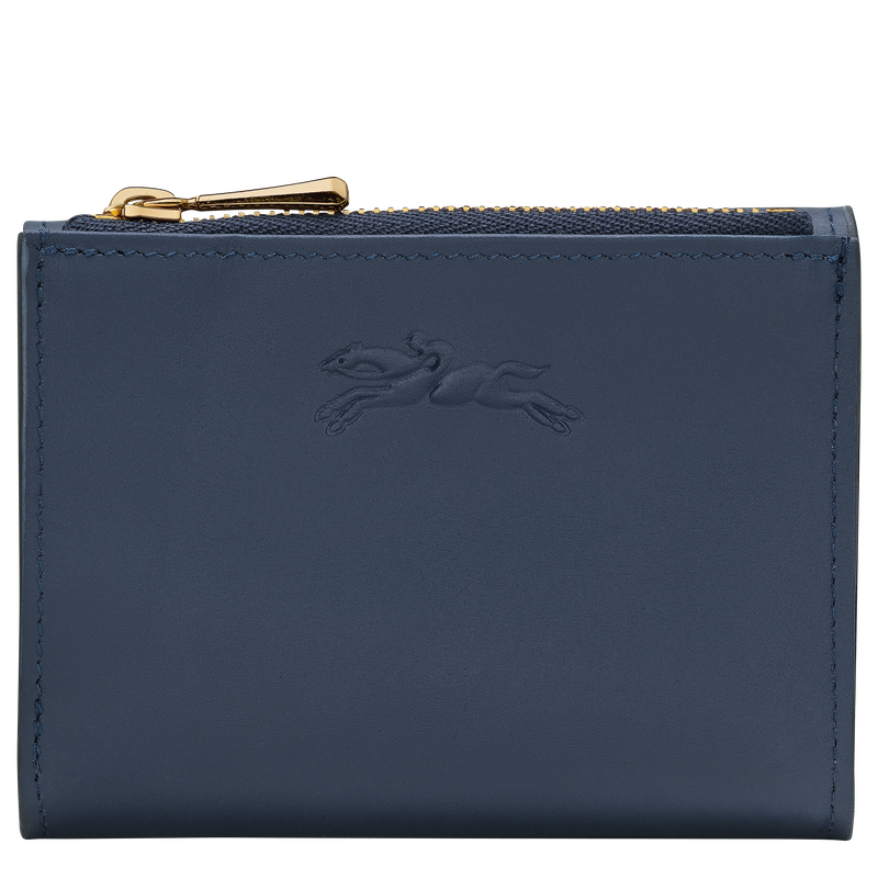 Épure Compact wallet Navy - Leather