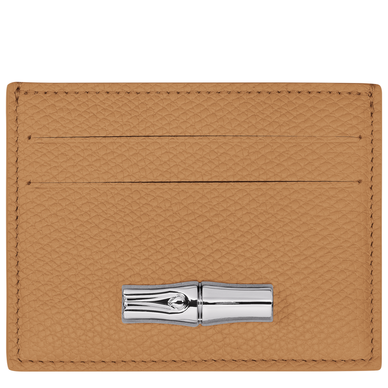 Le Roseau Card holder Walnut - Leather
