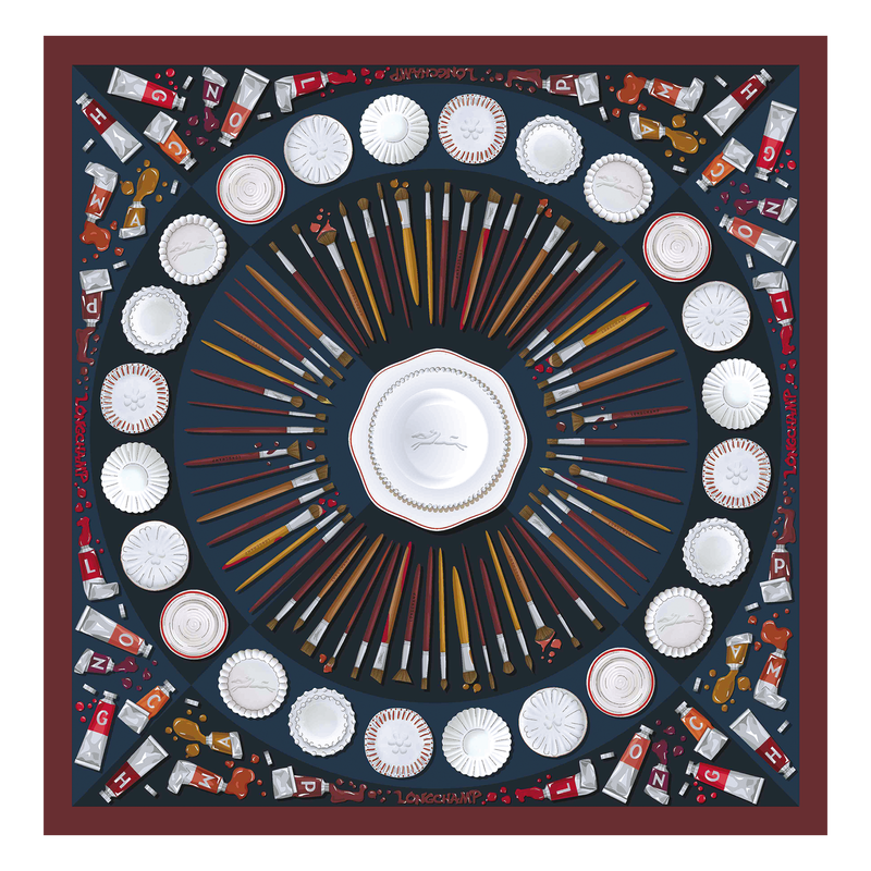 Palette d'Artiste Silk scarf 70 Pomegranate - Silk