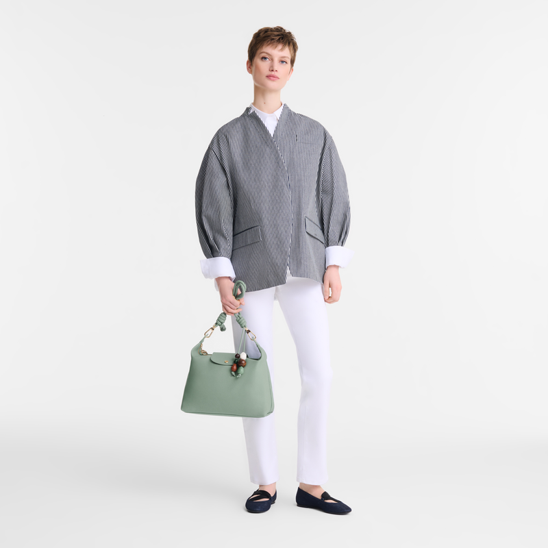 Le Pliage Xtra M Hobo bag Celadon - Leather