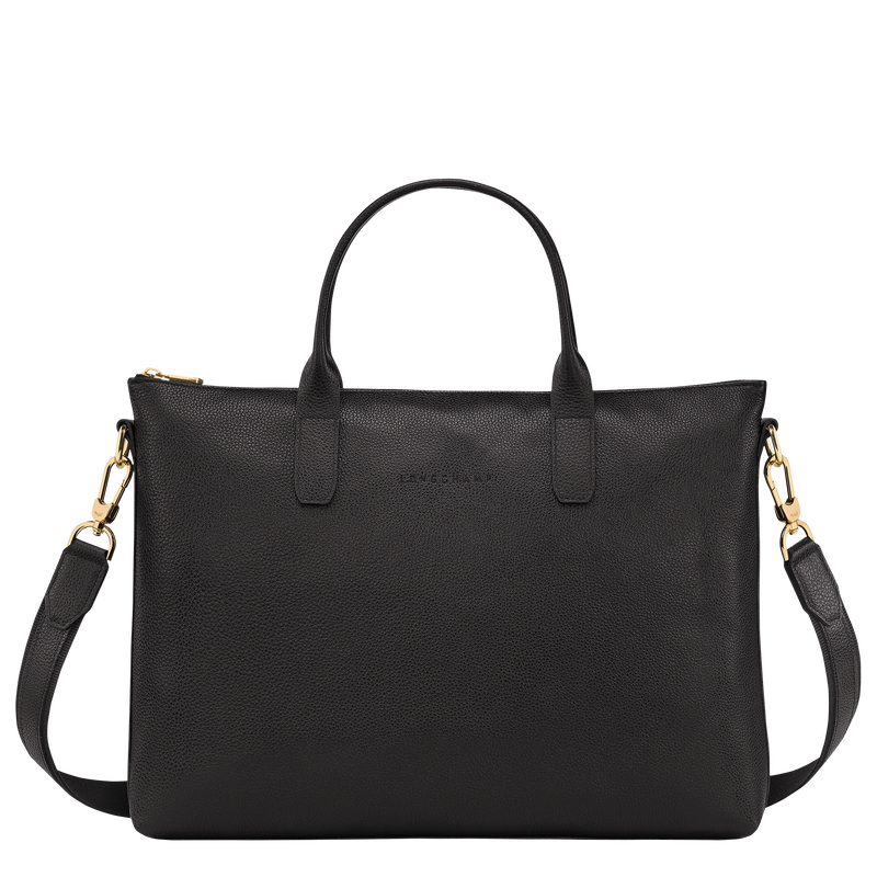 Le Foulonné S Briefcase Black - Leather