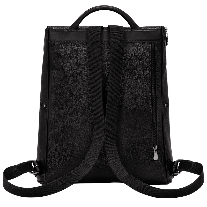 Le Foulonné Backpack Black - Leather