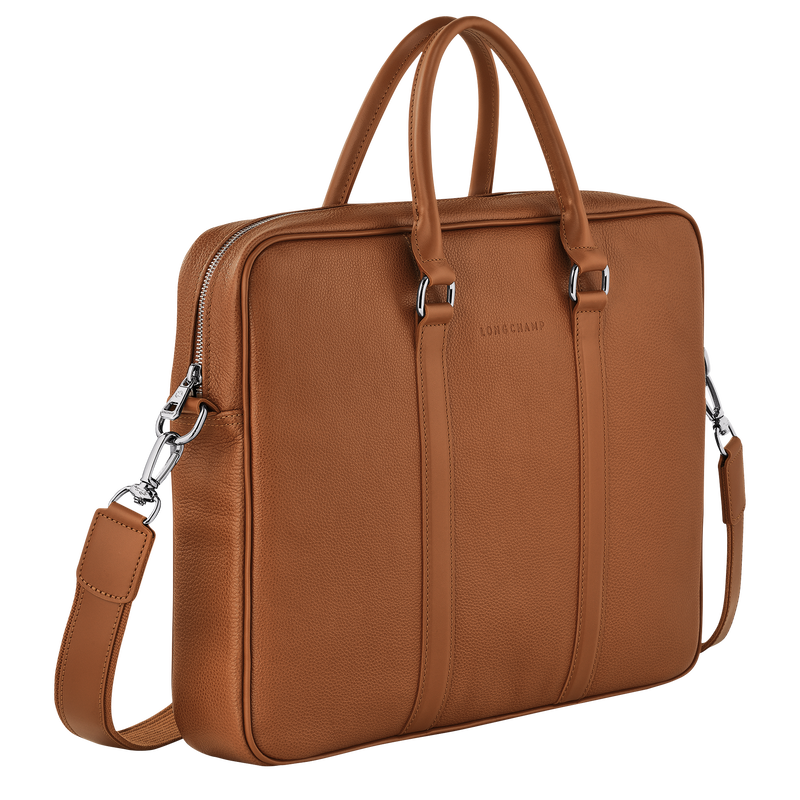 Le Foulonné S Briefcase Caramel - Leather